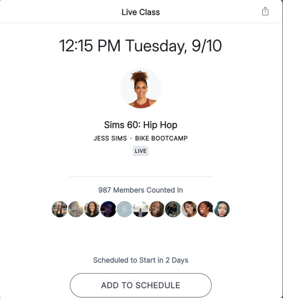 Debut Sims 60 Bike Bootcamp on upcoming schedule.